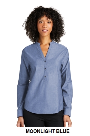 Port Authority Ladies Long Sleeve Chambray Easy Care Shirt.  PORT A.  LW382